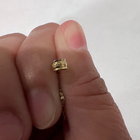 14K yellow gold Snowflakes Pendant with white gold. - Picture 5 of 7